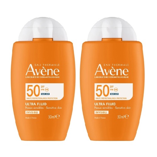 Buy 1 Get 1 Avène Ultra Fluid Invisible SPF50+ Sunscreen 50ml - Ultra Light Texture
