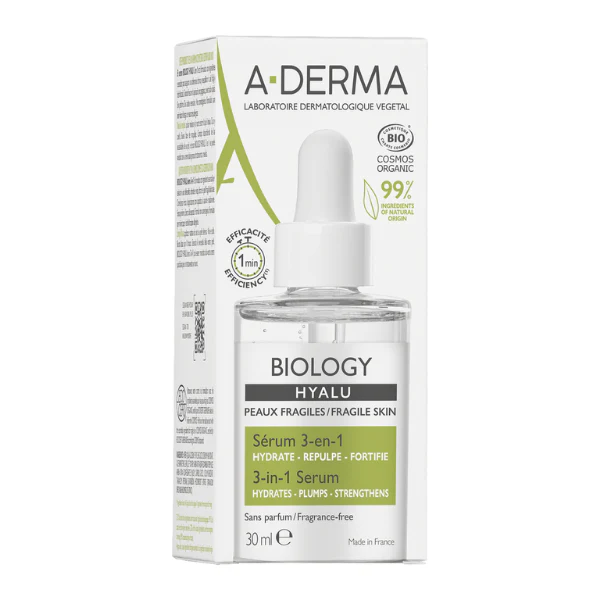 A-Derma Biology Hyalu 3 in 1 Serum with Hyaluronic Acid