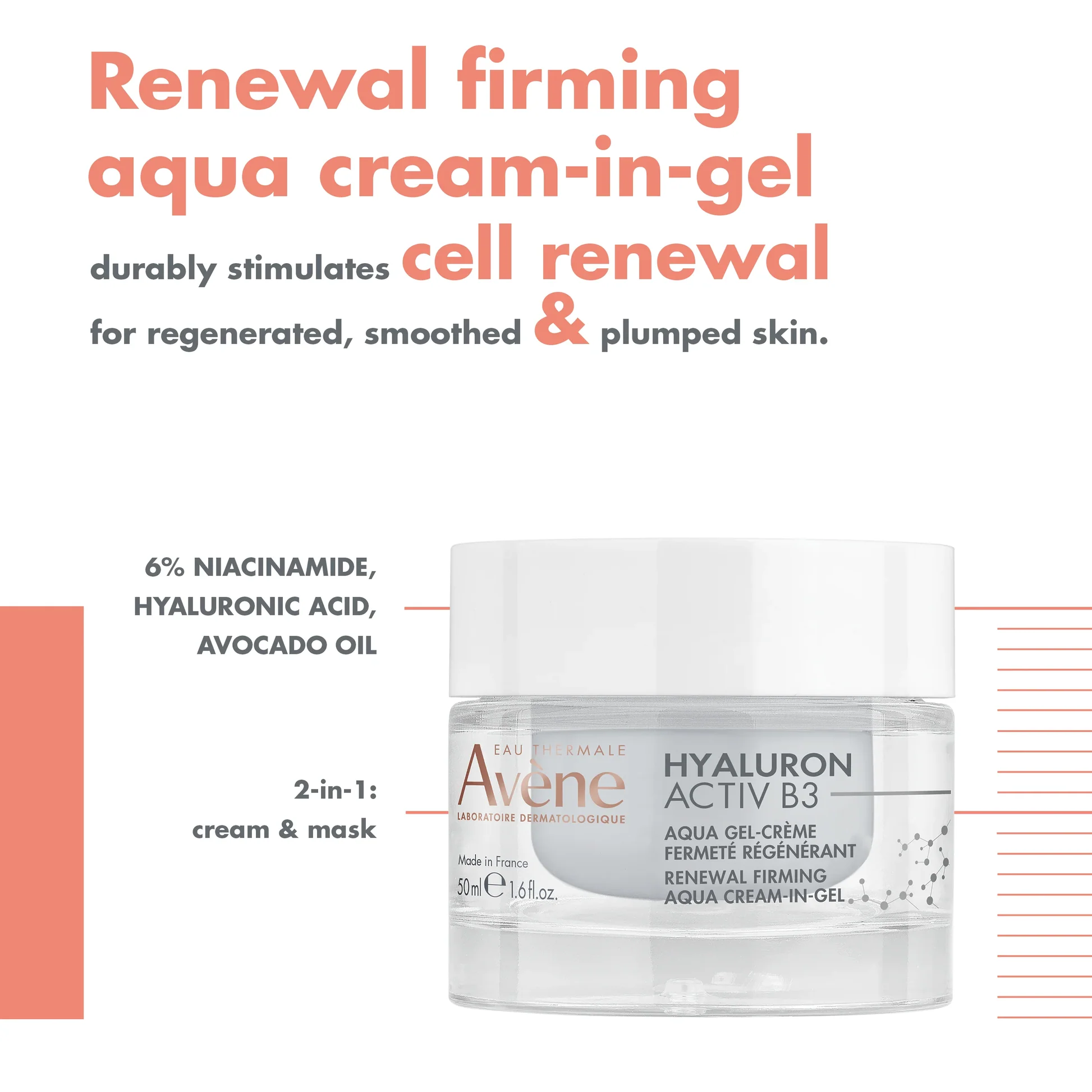 Avène Hyaluron Activ B3 Renewal Firming Aqua Cream-in-gel