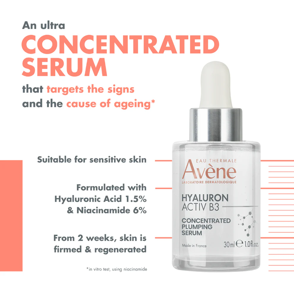 Avène Buy Avène Hyaluron Activ B3 concentrated plumping serum  get a FREE 10ml serum | Plumping Duo