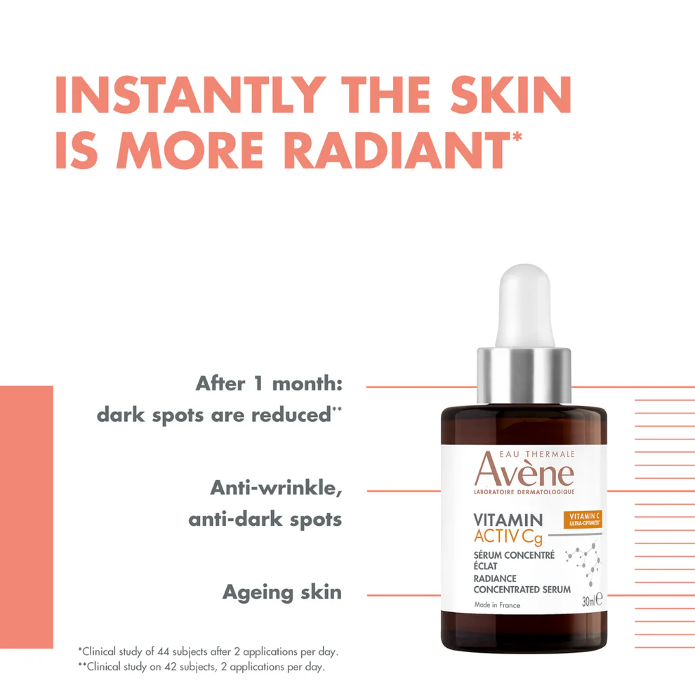 Avène Buy one Avène Radiance Vitamin Activ Cg Corrector Serum and get a FREE 50ml Avène Hydrance Aqua-Gel