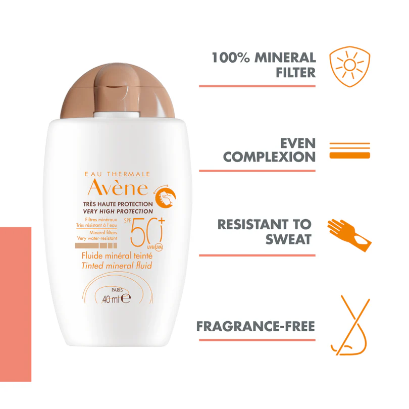 Avène Mineral Sunscreen Fluid Tinted SPF 50+ 40ml