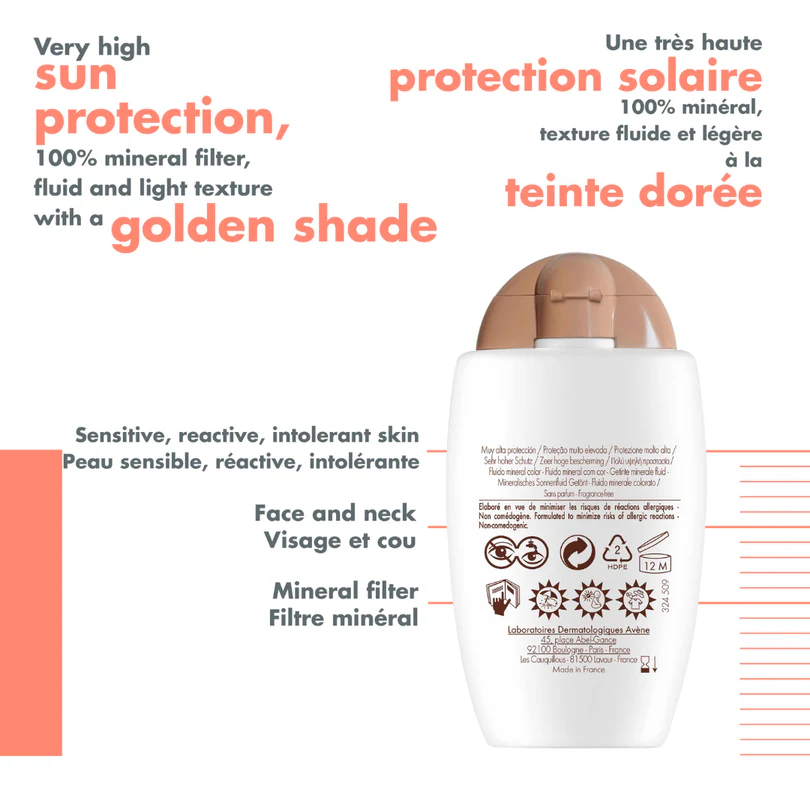 Avène Mineral Sunscreen Fluid Tinted SPF 50+ 40ml