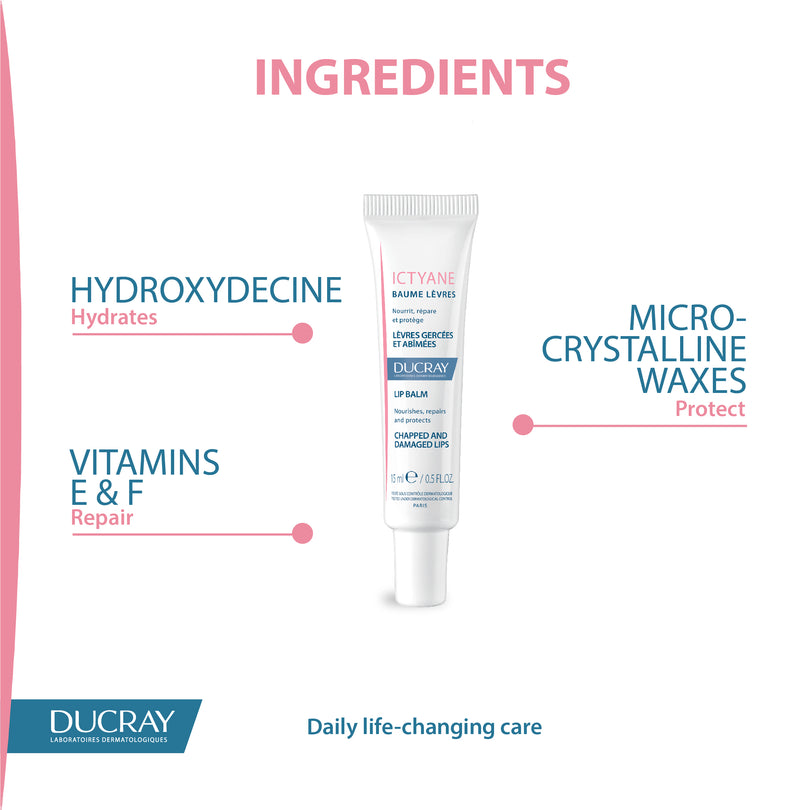 Ducray Ictyane Moisturizing and protective Lip Balm 15ml