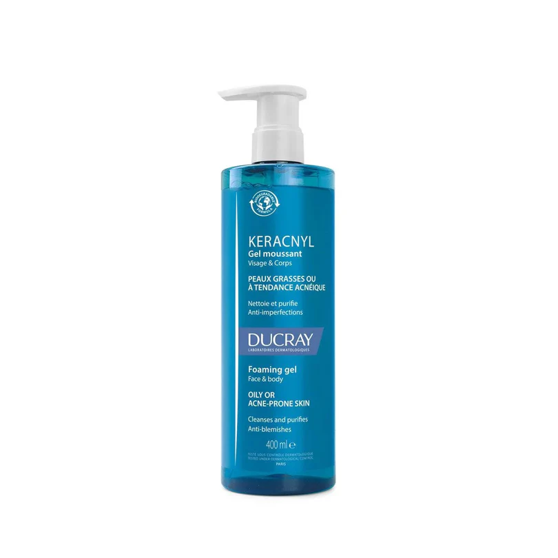 Ducray Keracnyl Foaming Gel Cleanser | Acne-Prone and Oily Skin