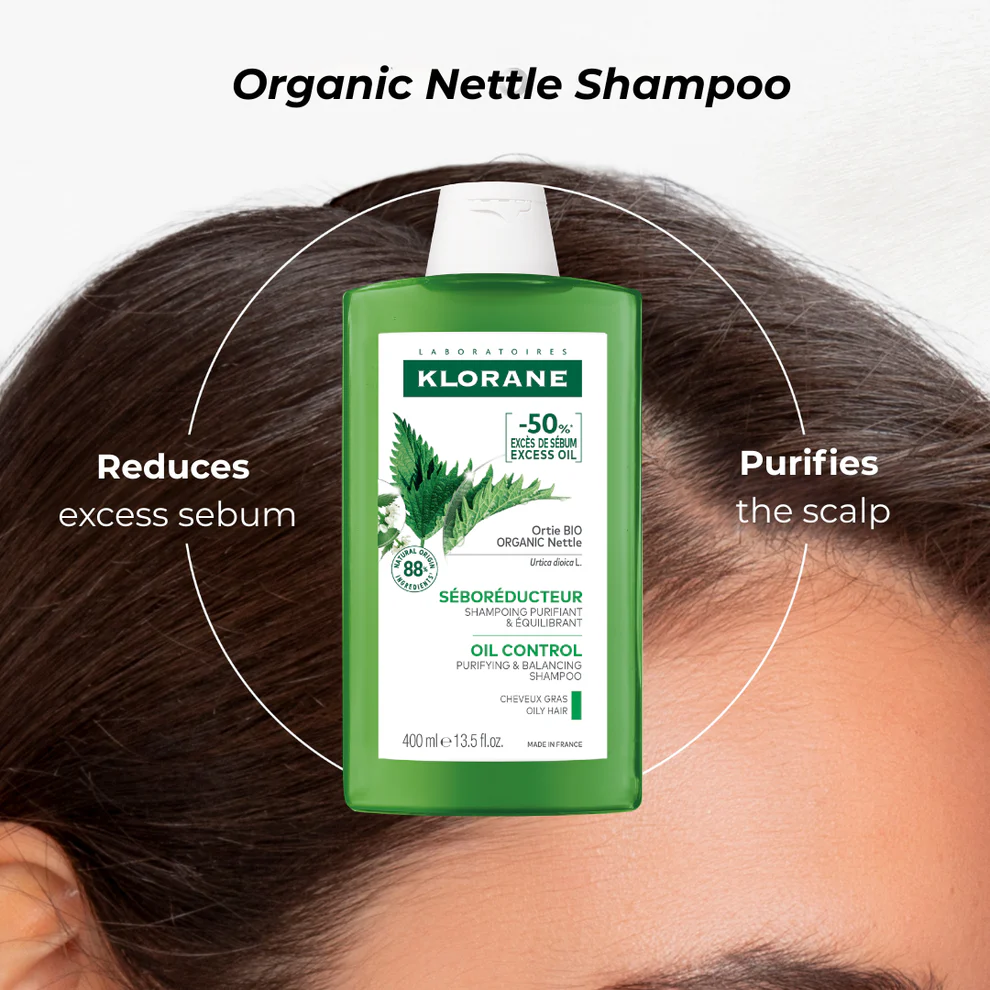 Klorane Oil Control Shampoo With Nettle - 400 ml