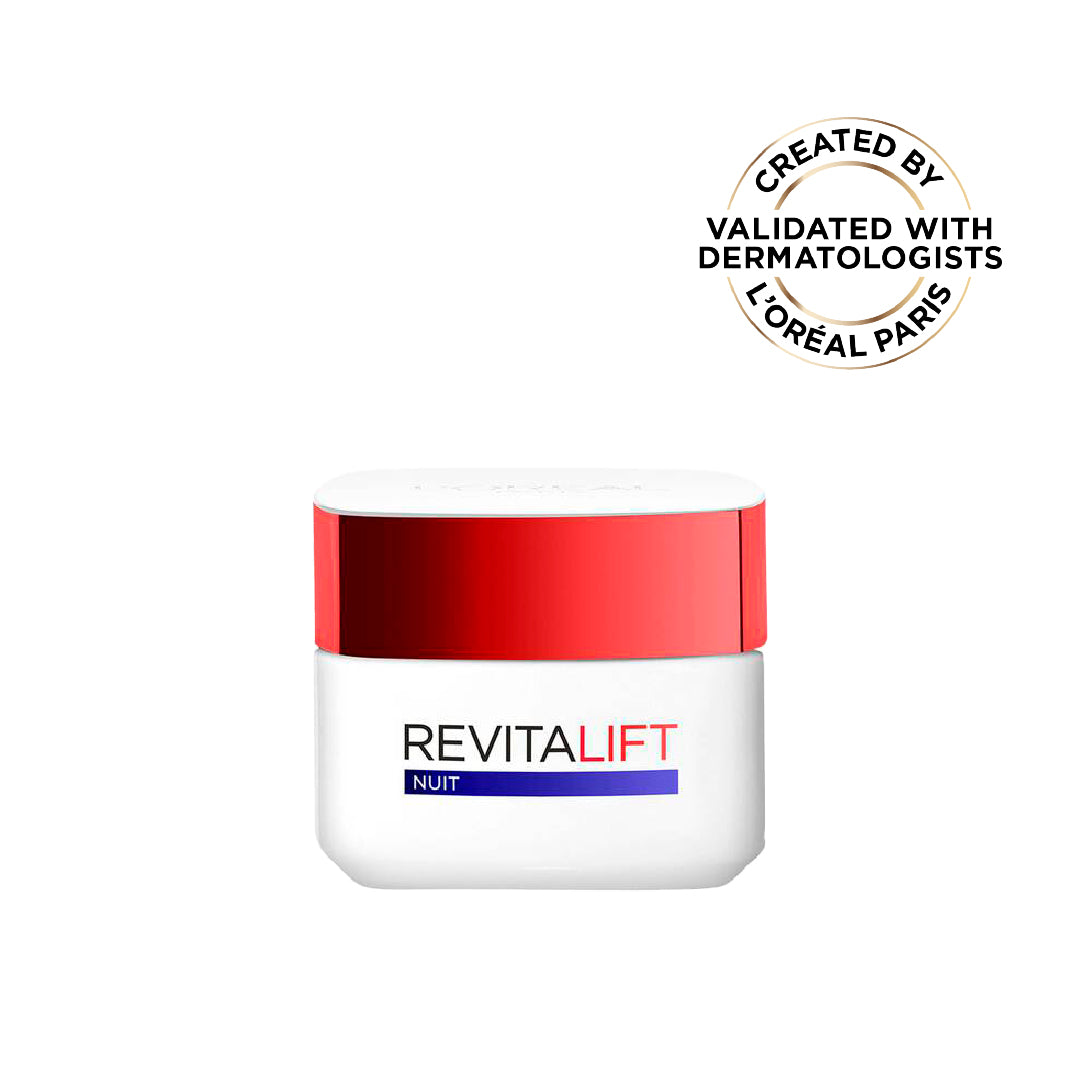 Revitalift Hydrating and Moisturizing Night Cream, for Wrinkles Reduction and Skin Elasticity Improvement, Formulated with Pro-Retinol